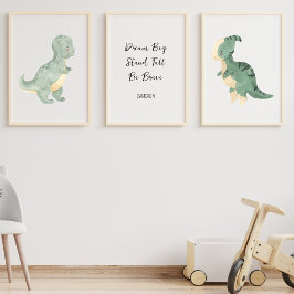 Dinosaurus kwekerij kunst, gepersonaliseerde tekst muurkunst sets