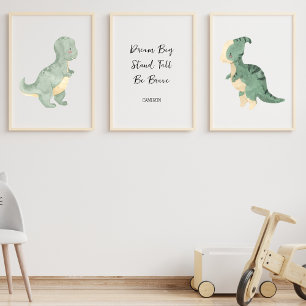Dinosaurus kwekerij kunst, gepersonaliseerde tekst muurkunst sets