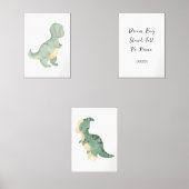 Dinosaurus kwekerij kunst, gepersonaliseerde tekst muurkunst sets (Voorkant)