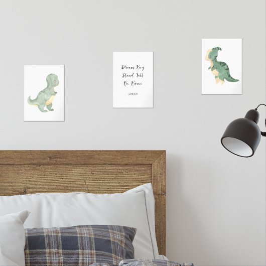 Dinosaurus kwekerij kunst, gepersonaliseerde tekst muurkunst sets (Slaapkamer)