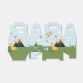 Dinosaurus land/dino land met vulkaan verjaardag bedankdoosjes (Uitgevouwen)