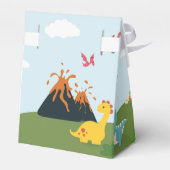 Dinosaurus land/Dino land verjaardagsfeestje Bedankdoosjes (Achterkant)