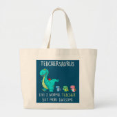 Dinosaurus leraar als normale leraar grote tote bag (Voorkant)