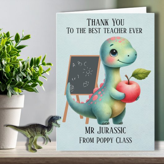 Dinosaurus Leraar Dankkaart Kaart