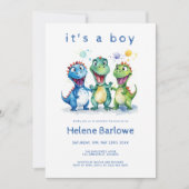 Dinosaurus Leuk Baby shower Kaart (Voorkant)