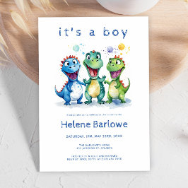 Dinosaurus Leuk Baby shower Kaart