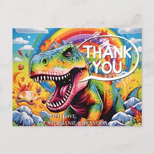 Dinosaurus Leuk Verjaardagsfeest Briefkaart (Voorkant)