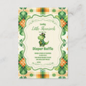 Dinosaurus Lucky Little Shamrock Diapper Raffl Informatiekaartje (Voorkant)