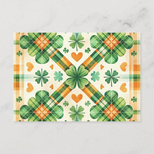 Dinosaurus Lucky Little Shamrock Diapper Raffle Informatiekaartje (Achterkant)