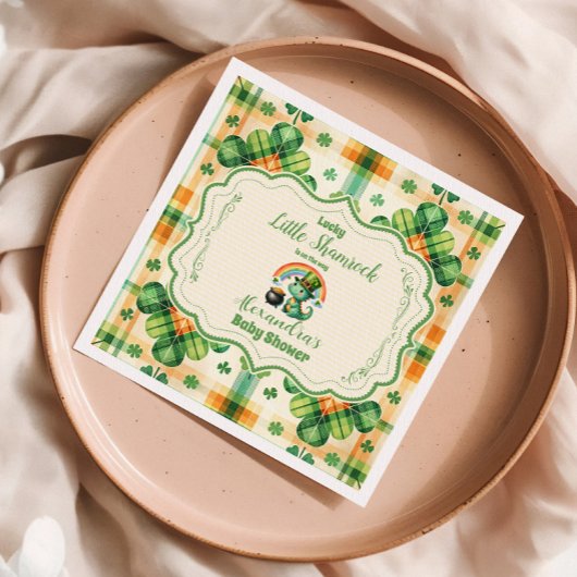 Dinosaurus Lucky Little Shamrock Servet