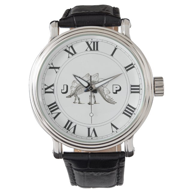  dinosaurus Mannen Horloge (Voorkant)