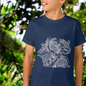 Dinosaurus marine / grijs T-shirt