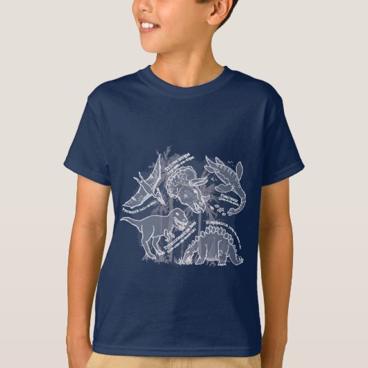 Dinosaurus marine / grijs T-shirt (Voorkant)