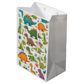 dinosaurus medium cadeauzakje (Achterkant Gekanteld)