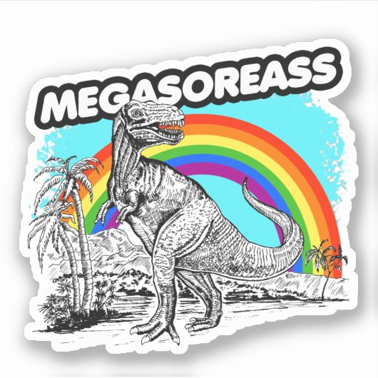Dinosaurus Megasoreass Sticker (Voorkant)