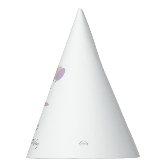 Dinosaurus Meisje Roze Blauw Lila Verjaardagsfeest Feesthoedjes (Rechts)