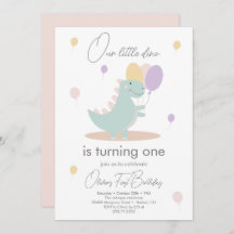 Dinosaurus Meisje Roze Blauw Lila Verjaardagsfeest