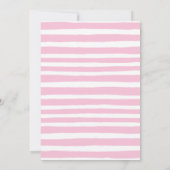 Dinosaurus meisje verjaardagsfeestje kaart (Achterkant)