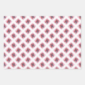 Dinosaurus met Сkostuum in Biseksuele Vlag Kleuren Inpakpapier Vel (Voorkant 3)