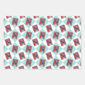 Dinosaurus met Сkostuum in Biseksuele Vlag Kleuren Inpakpapier Vel (Voorkant 2)