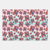 Dinosaurus met Сkostuum in Biseksuele Vlag Kleuren Inpakpapier Vel (Voorkant)