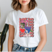 Dinosaurus met Сkostuum in Biseksuele Vlag Kleuren T-shirt