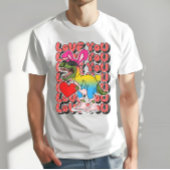 Dinosaurus met Сkostuum in Pansexual Flag Kleuren T-shirt