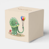 Dinosaurus met ballonnen Verjaardag Bedankdoosjes (Achterkant)