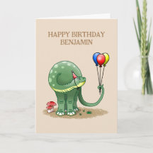 Dinosaurus met ballonnen verjaardag