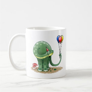 Dinosaurus met ballonnen Verjaardag Koffiemok