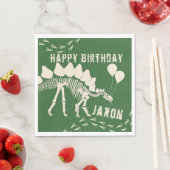 Dinosaurus met ballonnen Verjaardag Servetten (Insitu)
