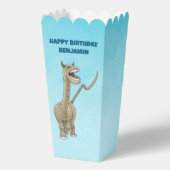 Dinosaurus met een verjaardagsgroet bedankdoosjes (Achterkant)