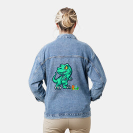 Dinosaurus met eieren denim jacket