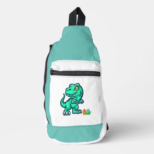 Dinosaurus met eieren sling bag (Voorkant)