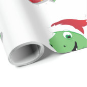 Dinosaurus met kerstcadeaupapier cadeaupapier (Rol Hoek)