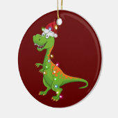 dinosaurus met Pet licht kerstmis Keramisch Ornament (Links)