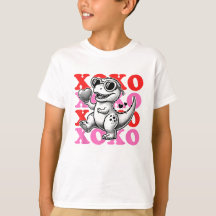 Dinosaurus met Xoxo-patroon voor Valentijnsdag