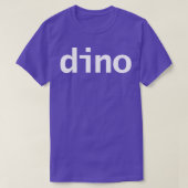 Dinosaurus minimale typografie Dino T-shirt (Design voorkant)