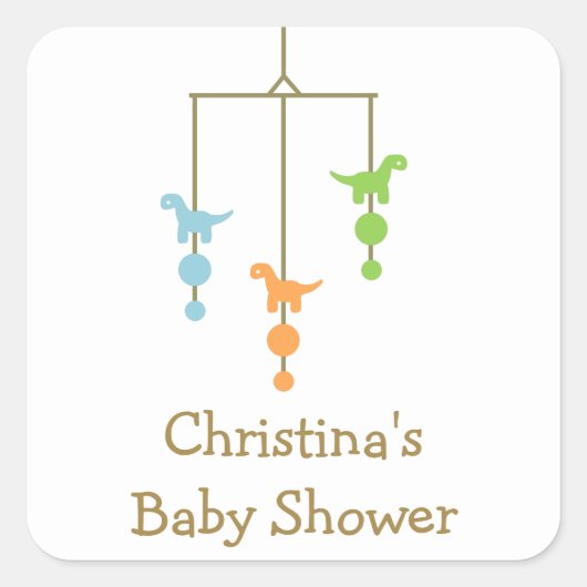 Dinosaurus mobiele Sticker (Voorkant)