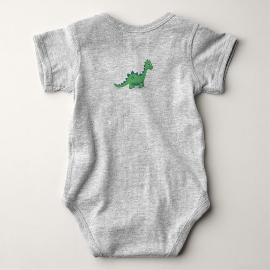 Dinosaurus moeder en baby jongen in de natuur romper (Achterkant)