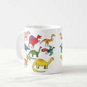 dinosaurus mok, dinosaurus, dinosaurus gift, co koffiemok (Voorkant links)