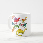 dinosaurus-mok, dinosaurus- en dinosauruscadeautje koffiemok (Voorkant links)