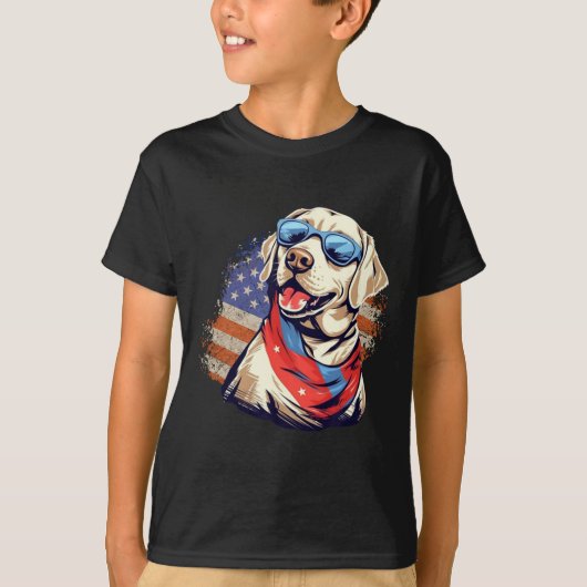 Dinosaurus Monster Truck Dino 4 juli jongens Ameri T-shirt (Voorkant)
