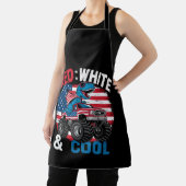 Dinosaurus Monster Truck Dino 4th van juli Vlag Jo Schort (Insitu)