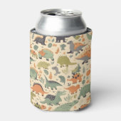 Dinosaurus naadloos patroon blikjeskoeler (Blikje Voorkant)