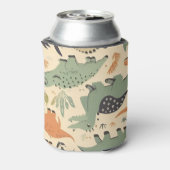 Dinosaurus naadloos patroon blikjeskoeler (Blikje Achterkant)