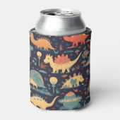 Dinosaurus naadloos patroon blikjeskoeler (Blikje Voorkant)