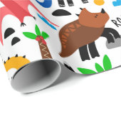 Dinosaurus naadloos patroon cadeaupapier (Rol Hoek)