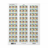 Dinosaurus naadloos patroon etiket (Full Sheet)