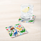 Dinosaurus naadloos patroon kartonnen onderzetters (Insitu)